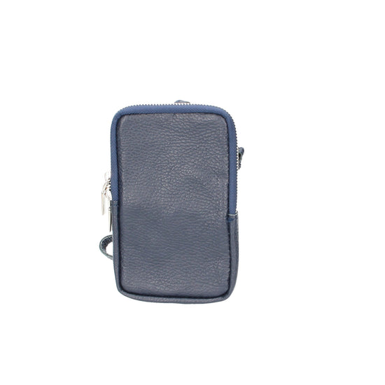 Handytasche 16x10cm in Marine|Blau aus Leder - leder-accessoires.com