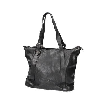 Shopper Hochformat aus Leder in Schwarz