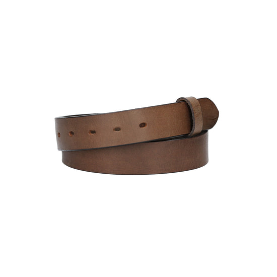 Lederriemen | Gürtelrohling Glanz 35mm in Grau mit Schlaufe und Kapplochteil - leder-accessoires.com