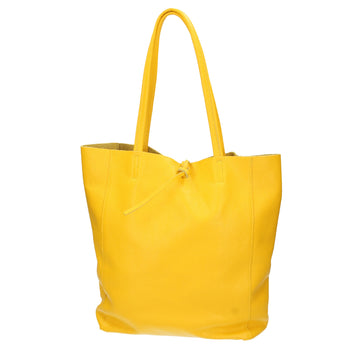 Shopper 28x13x35cm in Gelb aus Leder