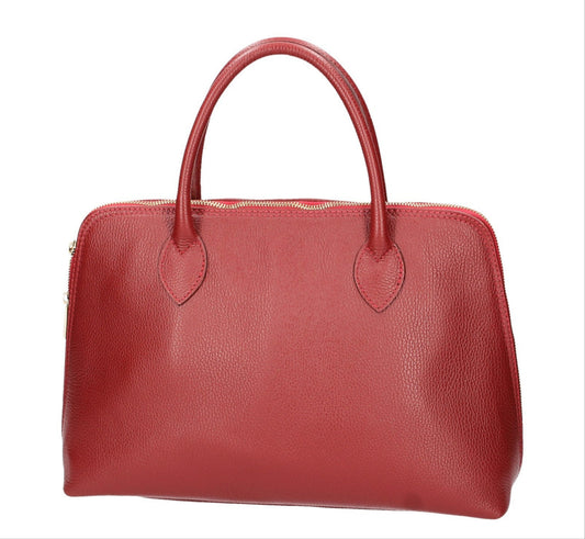SALE Handtasche in Rot mit Kurzgriff aus Leder - leder-accessoires.com