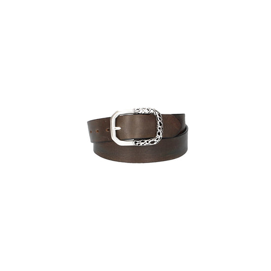 Ledergürtel in Grau 40mm mit Schmuck-Vollschließe - leder-accessoires.com