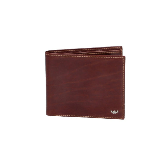 Kartenetui quer Golden Head 11x9,5cm in Braun aus Leder - leder-accessoires.com