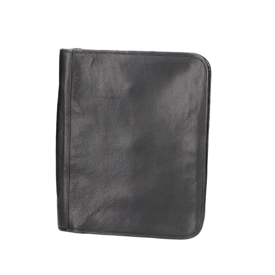 Dokumentenmappe-| Organizer A4 in Schwarz mit  Design-Reißverschluss - leder-accessoires.com