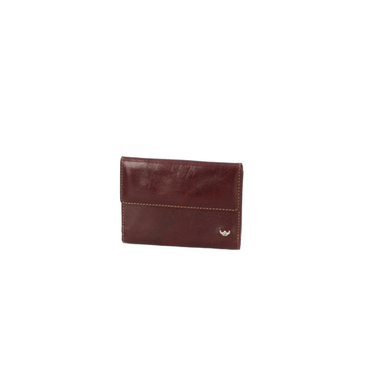 Damenbörse Golden Head 12,5 x 9,5cm in Braun aus Leder