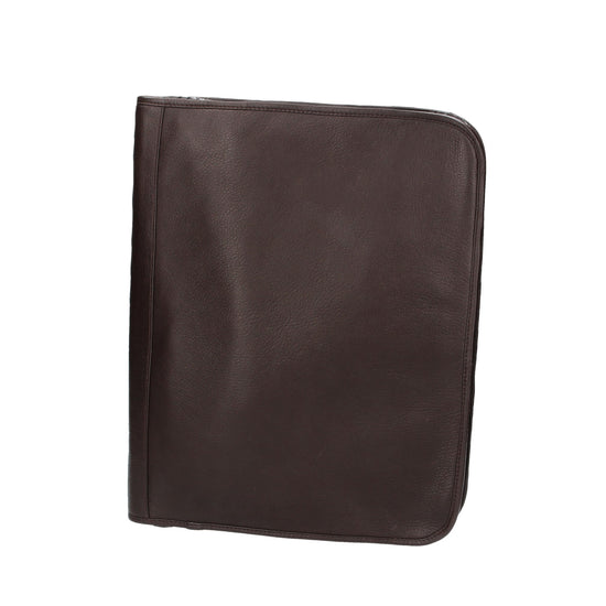 Dokumentenmappe-| Organizer A4 in Braun mit  Design-Reißverschluss - leder-accessoires.com