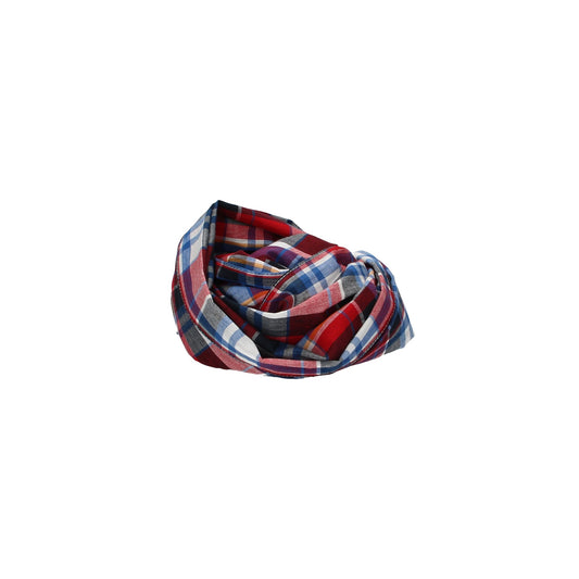 Schal in Blau | Rot kariert - leder-accessoires.com