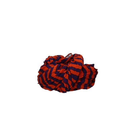 Schal Lila|Orange gestreift aus Baumwolle - leder-accessoires.com