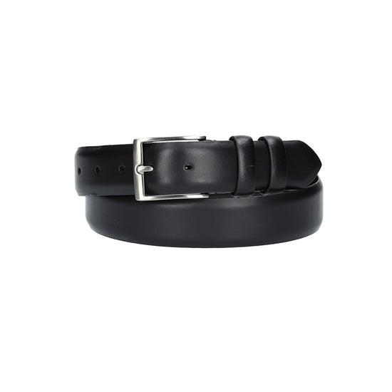 Herren-|Anzugsgürtel 35mm in Schwarz aus Vollrindleder bombiert - leder-accessoires.com