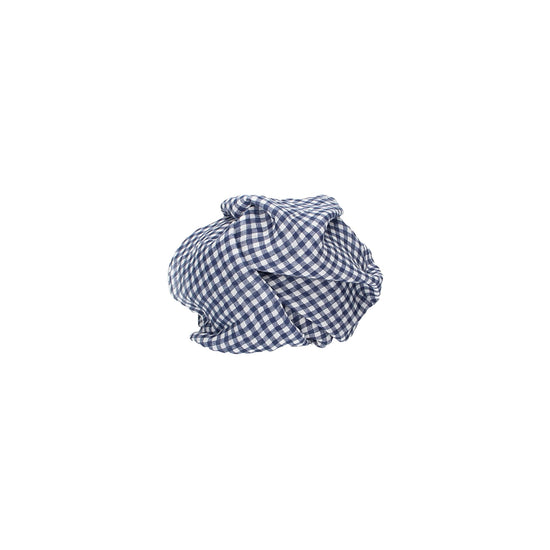 Loop in Blau kariert aus Baumwolle - leder-accessoires.com