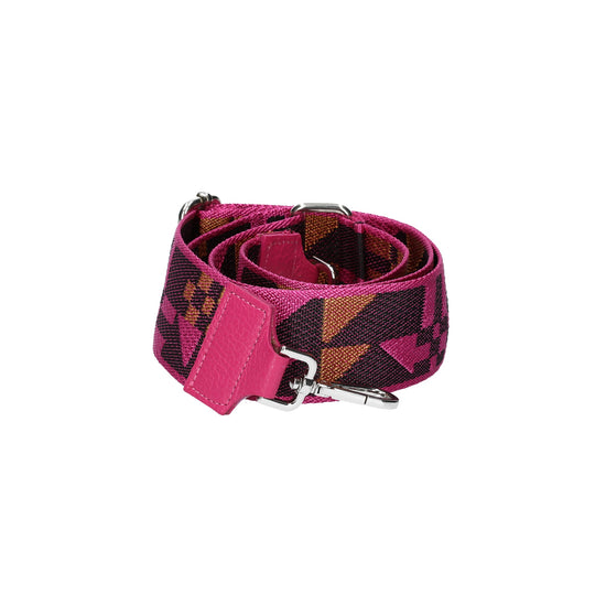 Taschenriemen|Wechselriemen in Pink|Lila mit Karabiner Silber - leder-accessoires.com