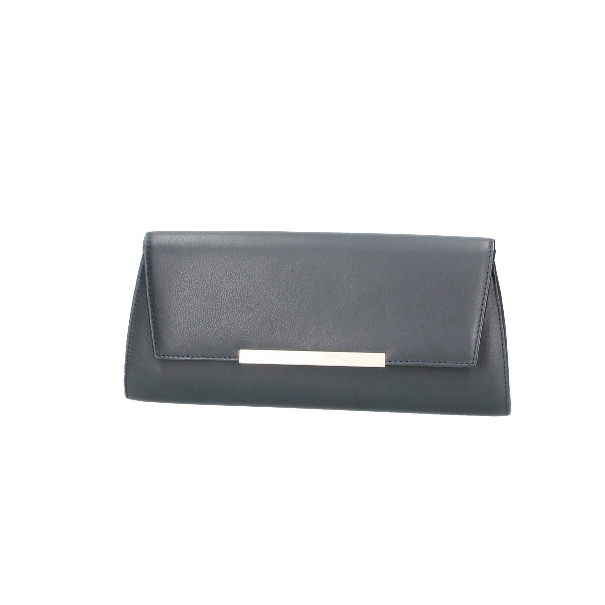 Clutch mit Überschlag in Blau|Marine aus Leder - leder-accessoires.com