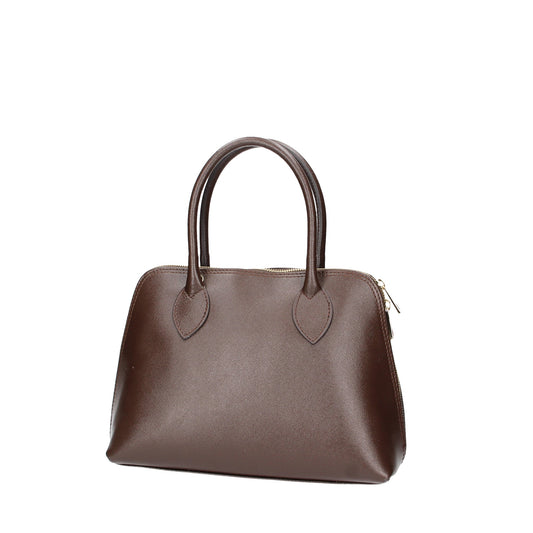 SALE Handtasche in Braun mit Kurzgriff aus Leder - leder-accessoires.com