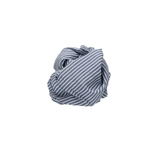 Loop in Blau|Weiss gestreift aus Baumwolle - leder-accessoires.com