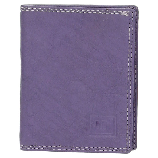 Kartenetui 8x10cm aus Leder in Lila und RFID-Schutz - leder-accessoires.com
