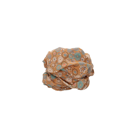 Loop in Terracotta|Blumen aus Baumwolle - leder-accessoires.com