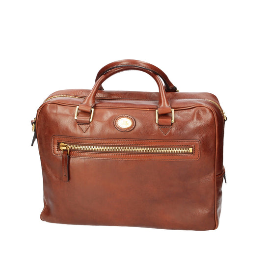 Business-| Aktentasche 36 x 11 x 25m The Bridge in Braun mit Reißverschluss - leder-accessoires.com