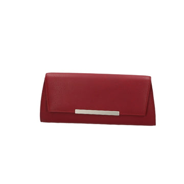 Clutch mit Überschlag in Rot aus Leder - leder-accessoires.com