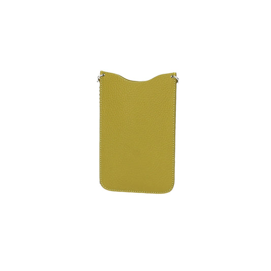 Sale Handytasche aus Leder in Gelb - leder-accessoires.com