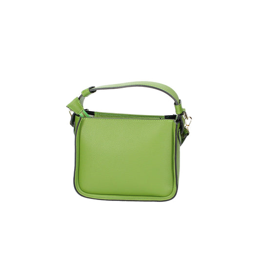 SALE Handtasche mit Kurzgriff in Grün aus Leder - leder-accessoires.com
