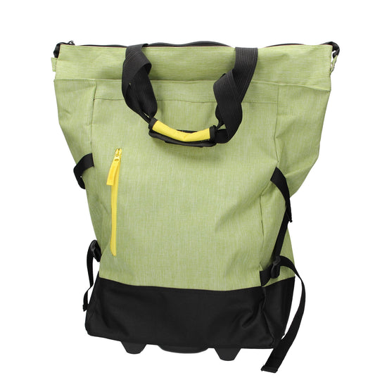 Einkaufstrolley "Punta" 2-Rad 33x18x54cm in Grün - leder-accessoires.com