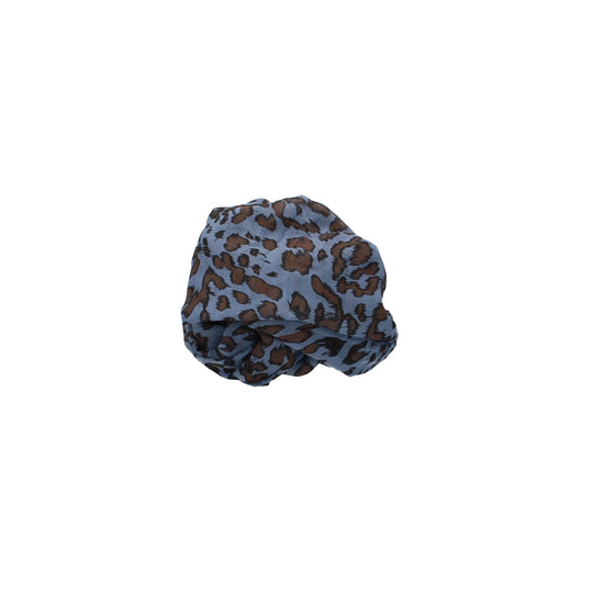 Loop in Blau mit Leoprint aus Baumwolle - leder-accessoires.com