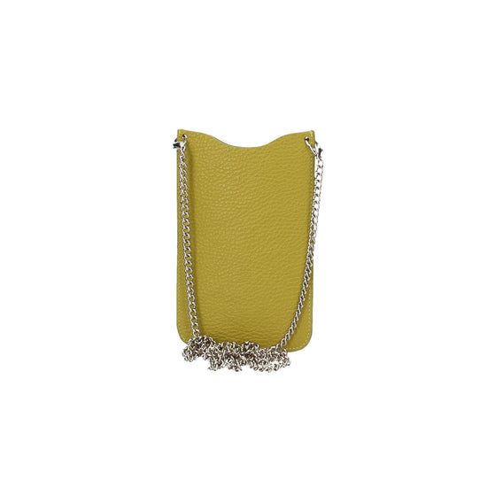 Sale Handytasche aus Leder in Gelb - leder-accessoires.com
