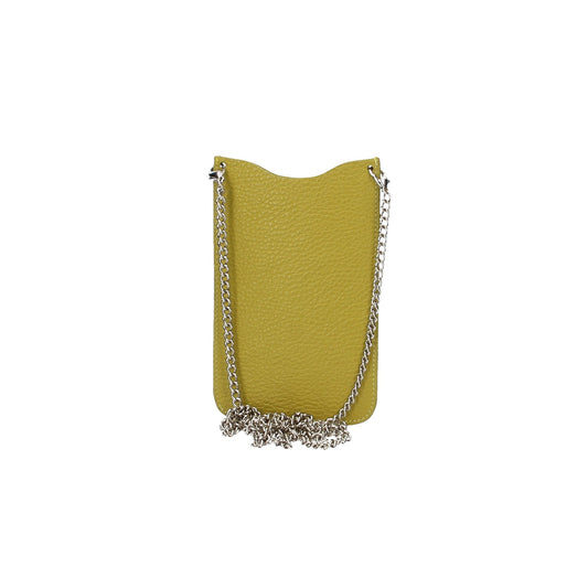 Sale Handytasche aus Leder in Gelb - leder-accessoires.com