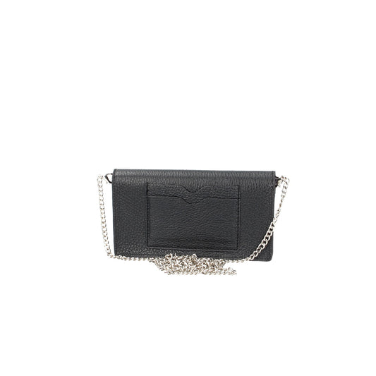 Sale Handytasche aus Leder in Schwarz mit Kette zum Umhängen - leder-accessoires.com