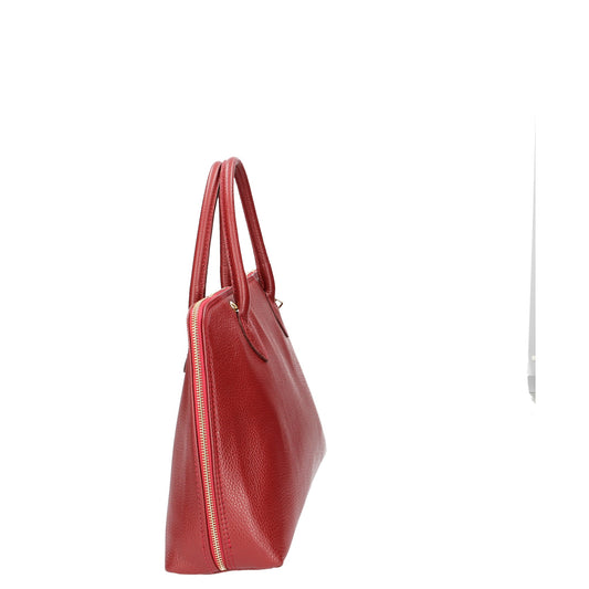 SALE Handtasche in Rot mit Kurzgriff aus Leder - leder-accessoires.com