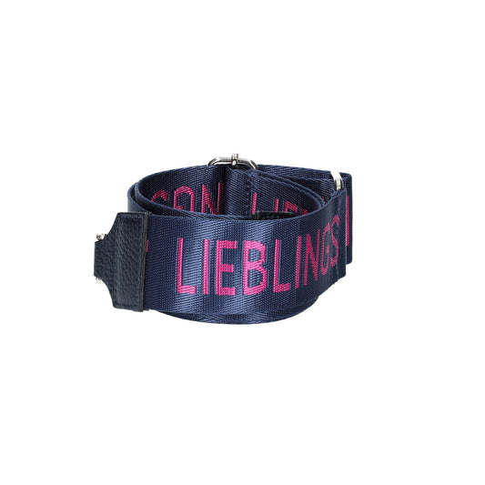 Taschenriemen|Wechselriemen "Lieblingsmensch" in Blau|Pink