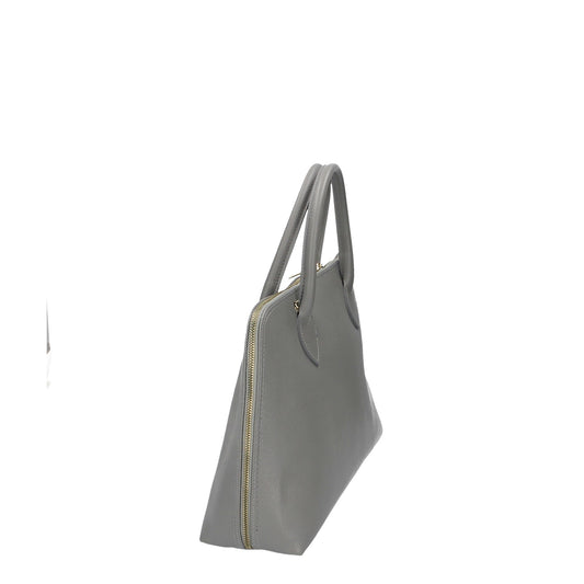 SALE Handtasche in Dunkelgrau mit Kurzgriff aus Leder - leder-accessoires.com