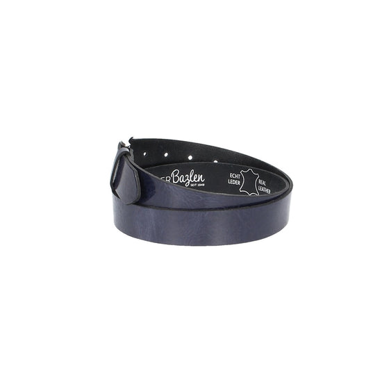 Ledergürtel Blau|Marine 30mm mit Dornschließe in Silber - leder-accessoires.com