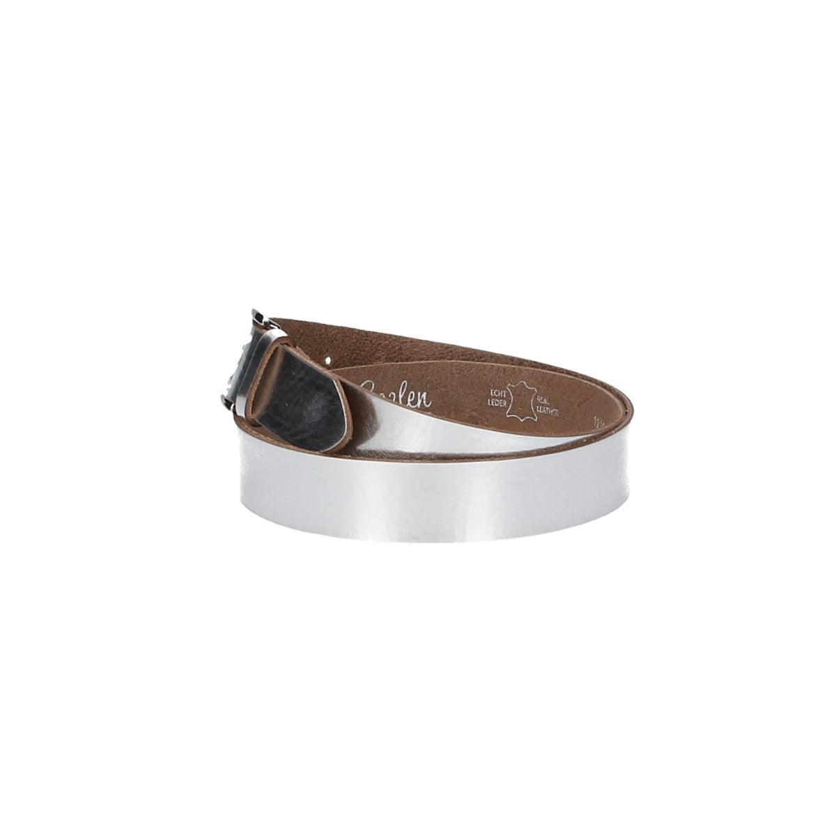 Ledergürtel 30mm in Silber mit Dornschließe in Silber - leder-accessoires.com