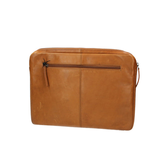 SALE Laptophülle 14 Zoll in Cognac aus Leder - leder-accessoires.com