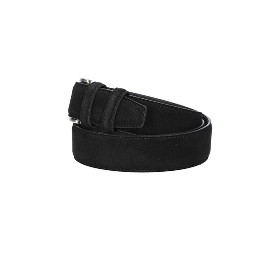 Herren-|Anzugsgürtel 35mm Nappa abgenäht in Schwarz aus Leder - leder-accessoires.com