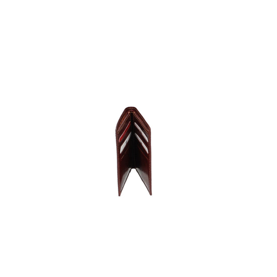 Kartenetui quer Golden Head 11x9,5cm in Braun aus Leder - leder-accessoires.com