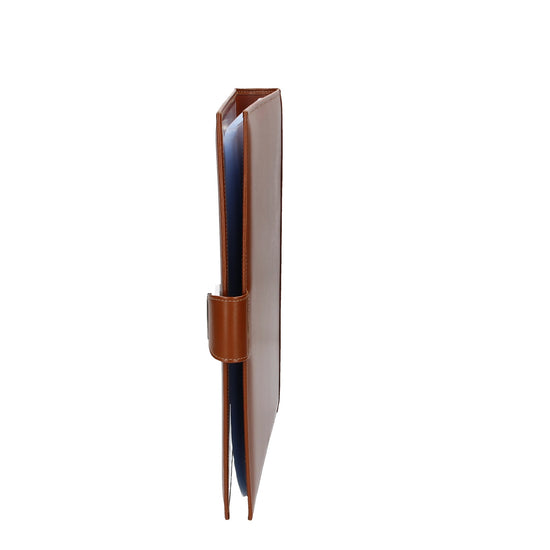 Dokumentenmappe Spezia 28x4x35cm in Cognac mit Steckschloss - leder-accessoires.com