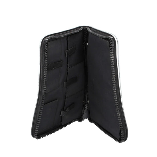 Dokumentenmappe-| Organizer A4 in Schwarz mit  Design-Reißverschluss - leder-accessoires.com