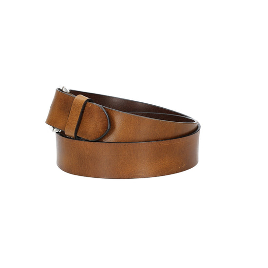 Ledergürtel Gelb|Ocker 40mm mit Dornschließe in Silber - leder-accessoires.com