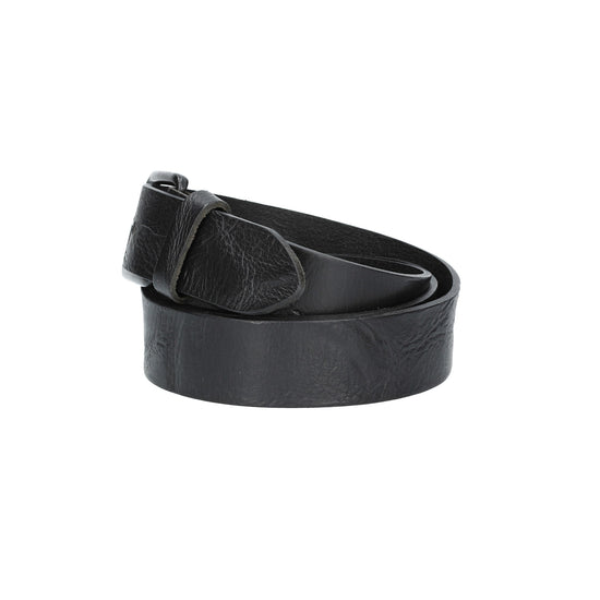 Herren-|Anzugsgürtel 35mm in Schwarz mit schwarzer Schließe aus Leder - leder-accessoires.com