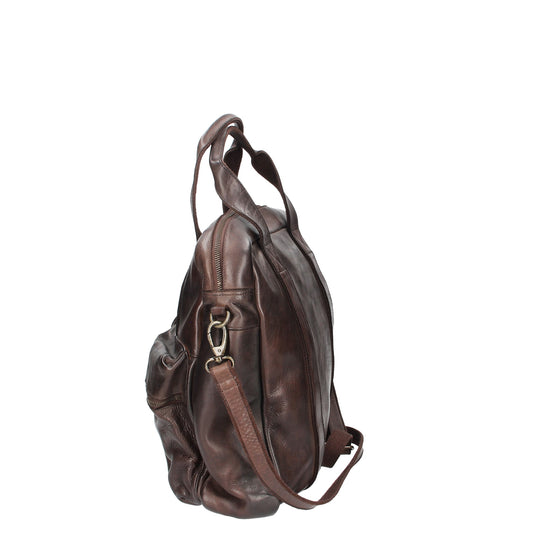 SALE Ledertasche in Braun mit Reißverschluss und zwei Vortaschen - leder-accessoires.com