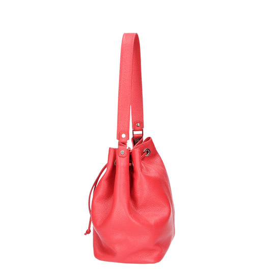Beuteltasche 26x15x25cm in Rot aus Leder - leder-accessoires.com