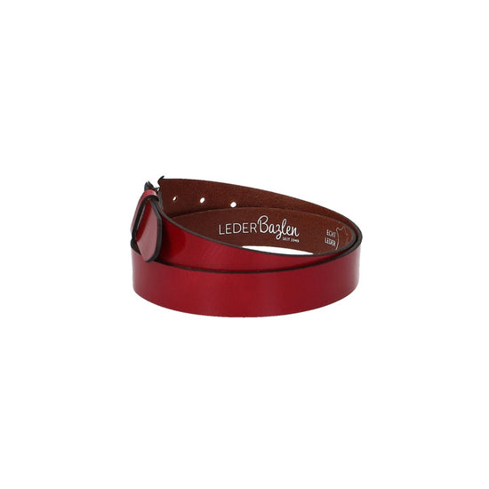 Ledergürtel Rot 30mm mit Dornschließe in Silber - leder-accessoires.com