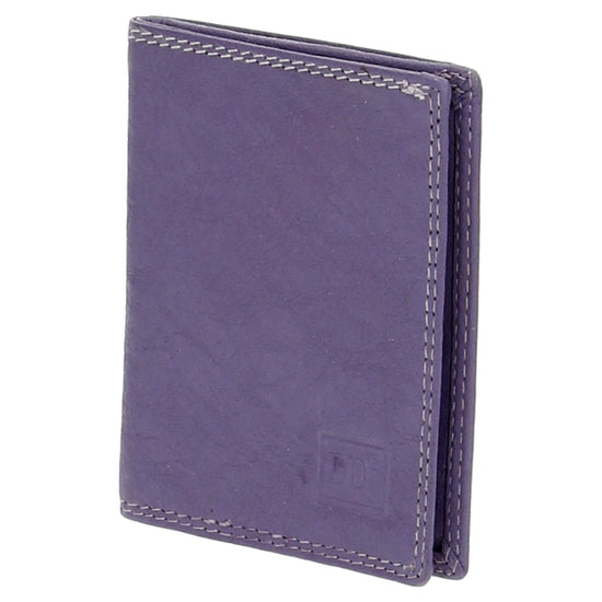 Kartenetui 8x10cm aus Leder in Lila und RFID-Schutz - leder-accessoires.com