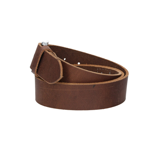 Ledergürtel 40mm Braun mit matter Dornschließe aus Leder - leder-accessoires.com