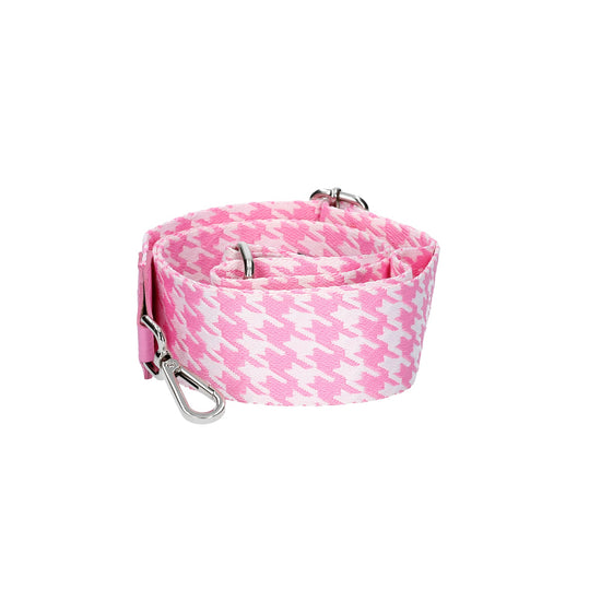 Taschenriemen|Wechselriemen in Pink Gemustert mit Karabiner Silber - leder-accessoires.com