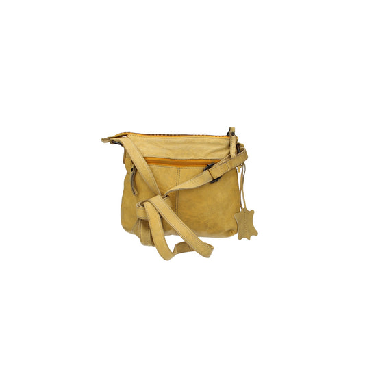 SALE Umhängetasche in Gelb aus Leder - leder-accessoires.com