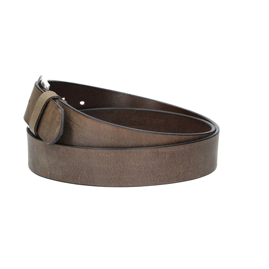 Ledergürtel Grau 40mm mit Dornschließe in Silber - leder-accessoires.com