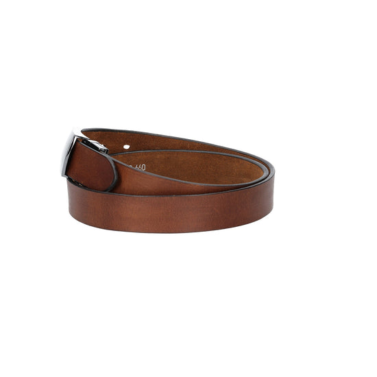 Ledergürtel Cognac 30mm mit Koppelschließe in glänzend Schwarz - leder-accessoires.com